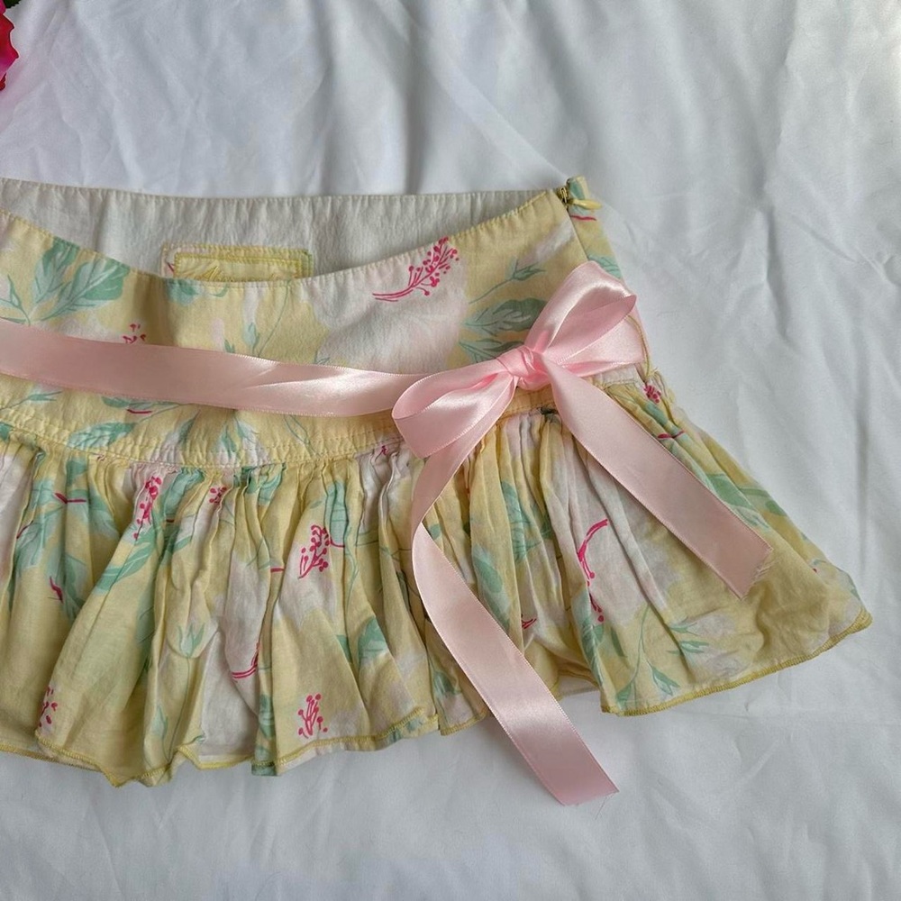 Rare y2k floral Abercrombie low rise pleated skirt - Picture 2 of 6